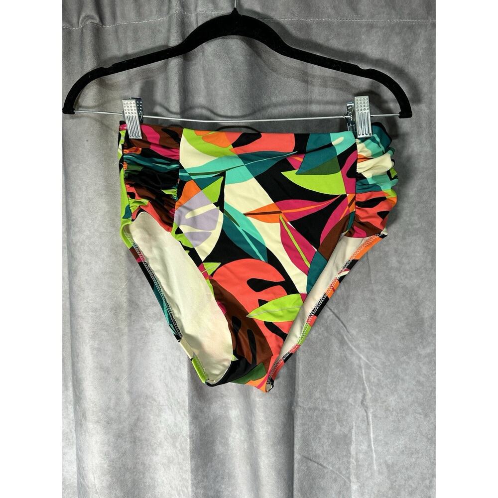 Bar III Small Bikini Bottom Tropical Dreams Side-Shirred